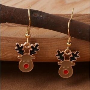 Rudolph The Red Nosed Reindeer Style Earrings